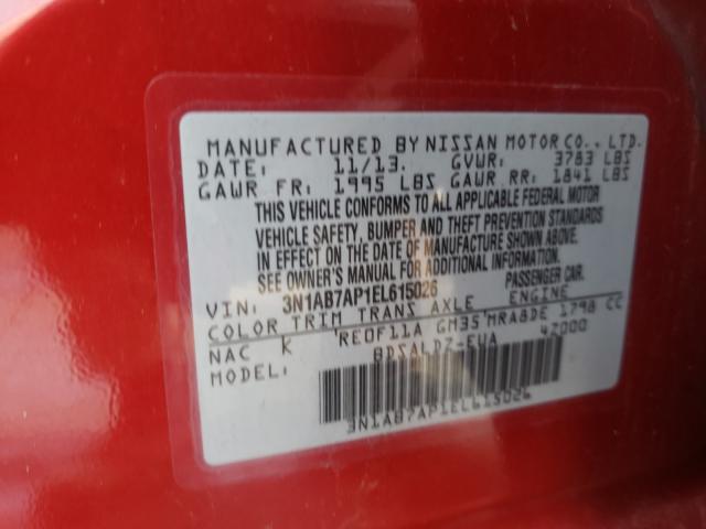 2014 NISSAN SENTRA S 3N1AB7AP1EL615026