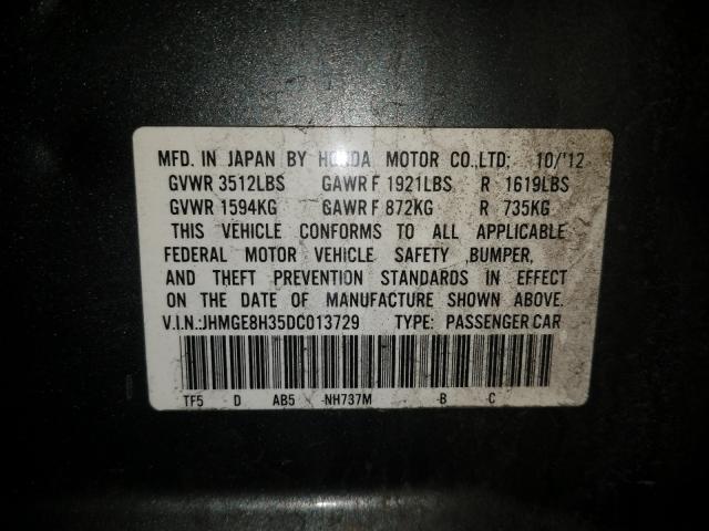 2013 HONDA FIT JHMGE8H35DC013729