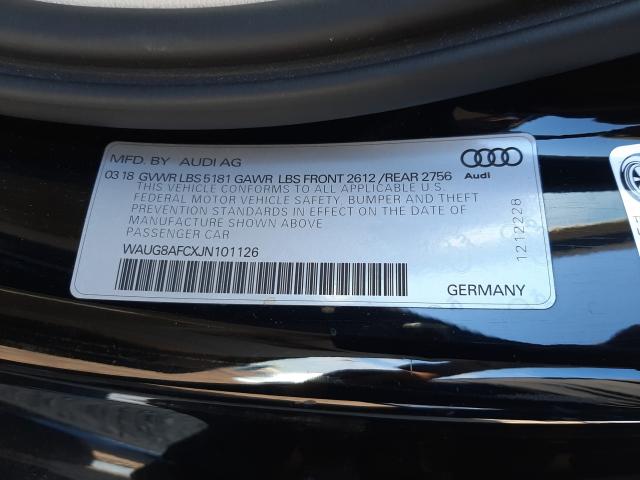 2018 AUDI A6 PREMIUM WAUG8AFCXJN101126