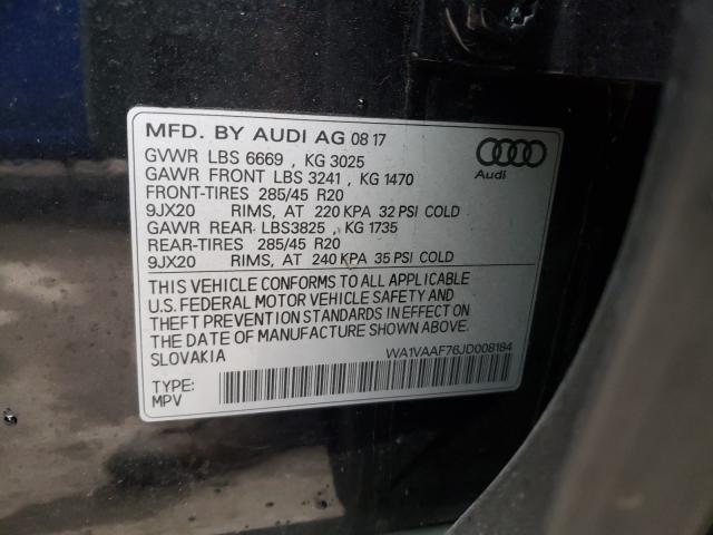 2018 AUDI Q7 PRESTIG WA1VAAF76JD008184