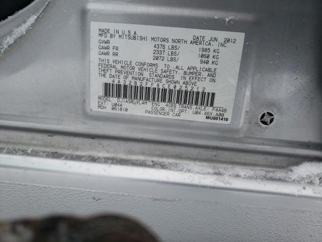 2012 MITSUBISHI GALANT FE 4A32B2FF8CE025212