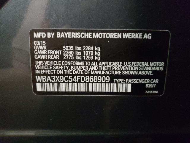2015 BMW 335 XIGT WBA3X9C54FD868909