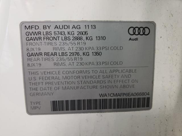 2014 AUDI Q5 TDI PRE WA1CMAFP6EA066804