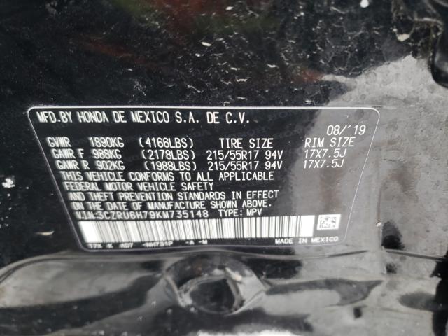 2019 HONDA HR-V EXL 3CZRU6H79KM735148