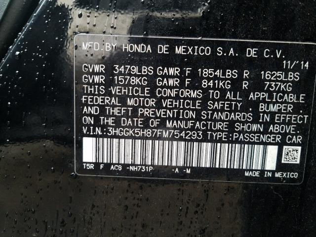 2015 HONDA FIT EX 3HGGK5H87FM754293