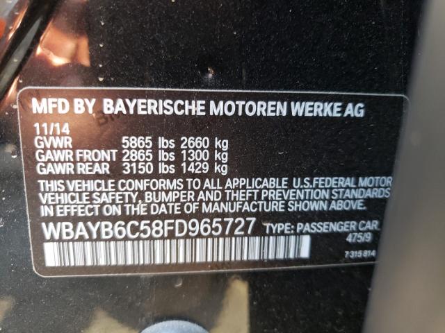2015 BMW 750 XI WBAYB6C58FD965727