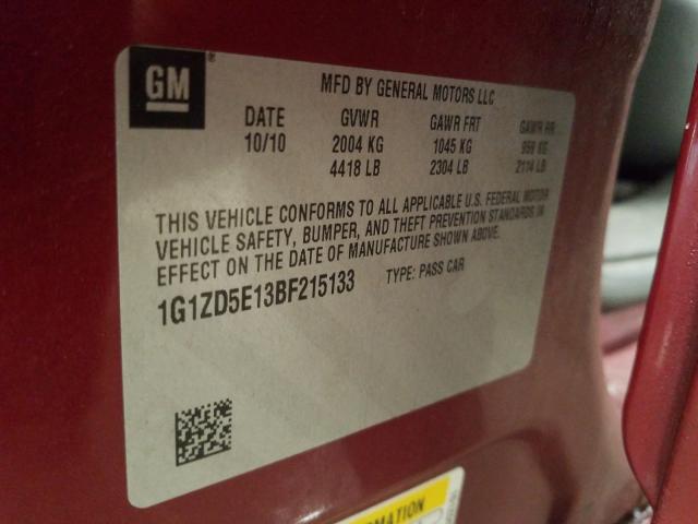 2011 CHEVROLET MALIBU 2LT 1G1ZD5E13BF215133