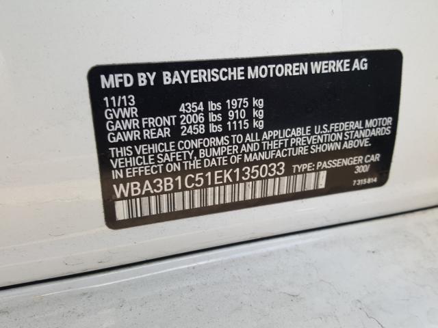 2014 BMW 320 I WBA3B1C51EK135033