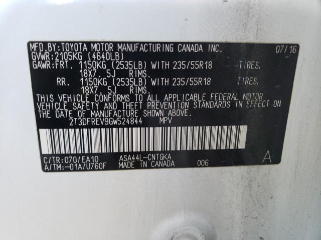 2016 TOYOTA RAV4 LIMIT - 2T3DFREV9GW524844