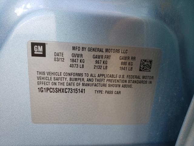 2012 CHEVROLET CRUZE LS - 1G1PC5SHXC7315141