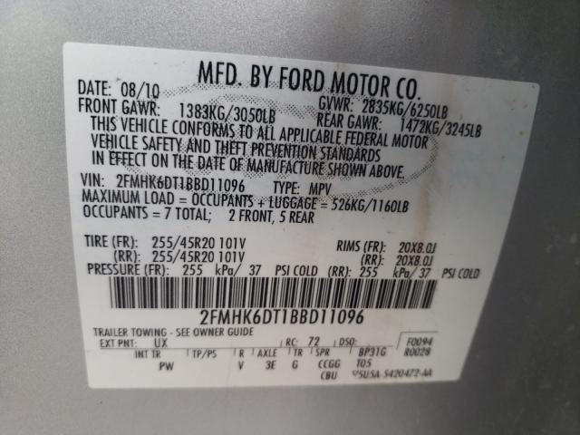 2011 FORD FLEX LIMIT 2FMHK6DT1BBD11096