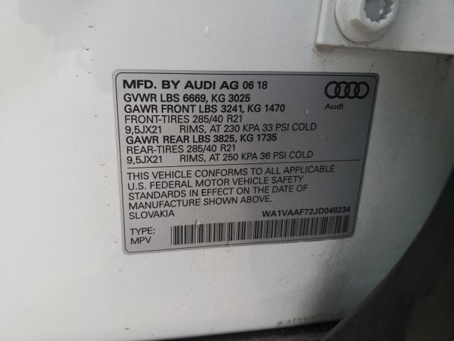 2018 AUDI Q7 PRESTIG WA1VAAF72JD049234