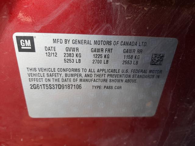 2013 CADILLAC XTS PREMIU 2G61T5S37D9187106