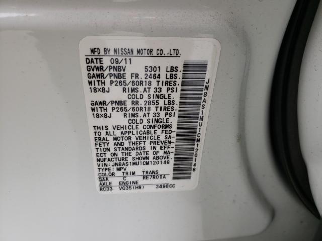 2012 INFINITI FX35 JN8AS1MU1CM120148
