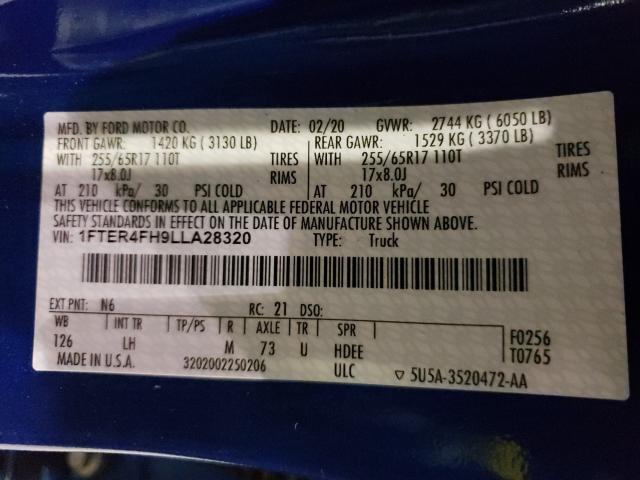 2020 FORD RANGER SUP 1FTER4FH9LLA28320