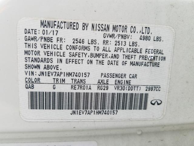 2017 INFINITI Q50 PREMIU JN1EV7AP1HM740157