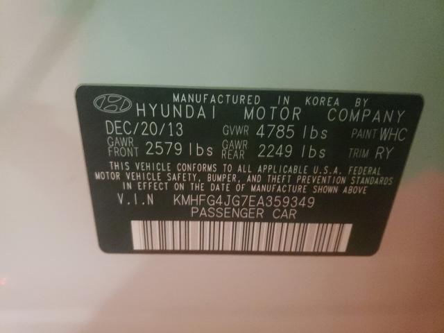 2014 HYUNDAI AZERA KMHFG4JG7EA359349
