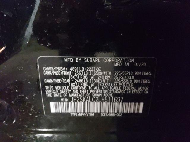 2020 SUBARU FORESTER S JF2SKALC2LH511697