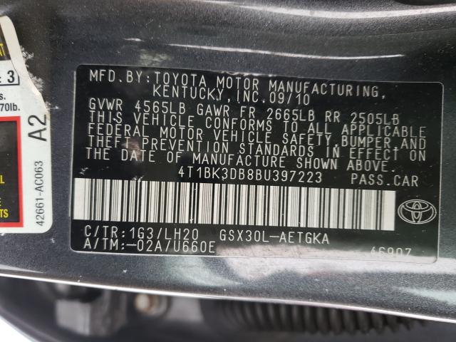 2011 TOYOTA AVALON BAS 4T1BK3DB8BU397223