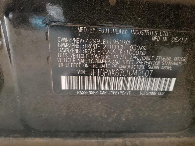 2012 SUBARU IMPREZA LI JF1GPAK67CH242507