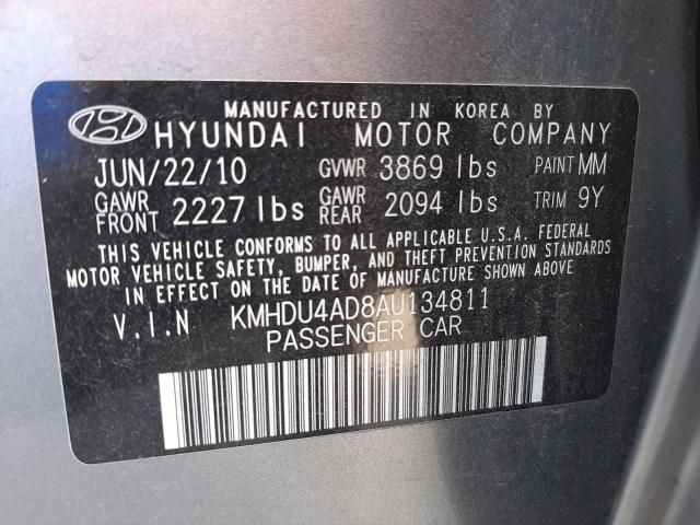 2010 HYUNDAI ELANTRA BL KMHDU4AD8AU134811