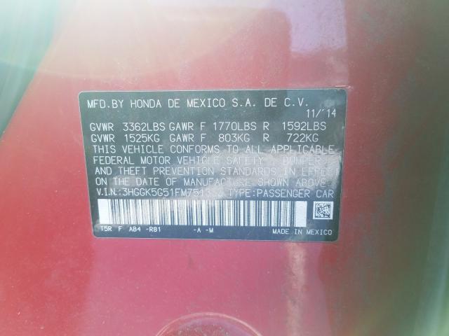 2015 HONDA FIT LX 3HGGK5G51FM751333