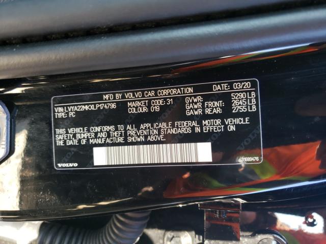 2020 VOLVO S90 T6 MOM LVYA22MKXLP174796