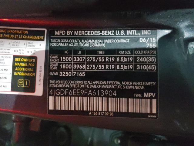 2015 MERCEDES-BENZ GL 450 4MA 4JGDF6EE9FA613904
