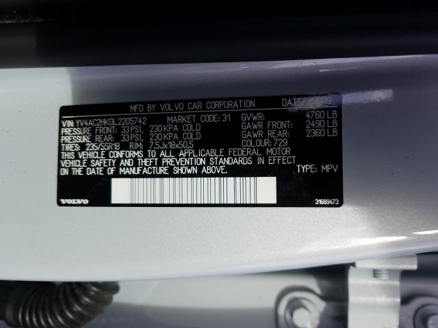 2020 VOLVO XC40 T4 MO YV4AC2HK0L2205742