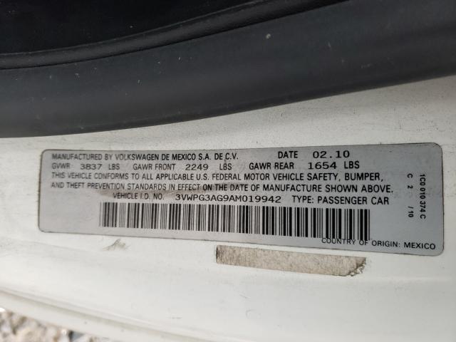 2010 VOLKSWAGEN NEW BEETLE 3VWPG3AG9AM019942