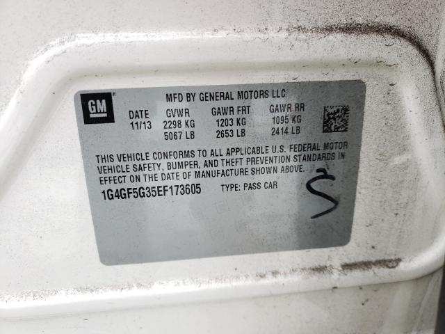 2014 BUICK LACROSSE T 1G4GF5G35EF173605