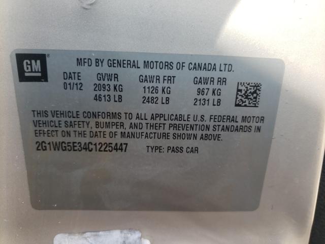 2012 CHEVROLET IMPALA 2G1WG5E34C1225447