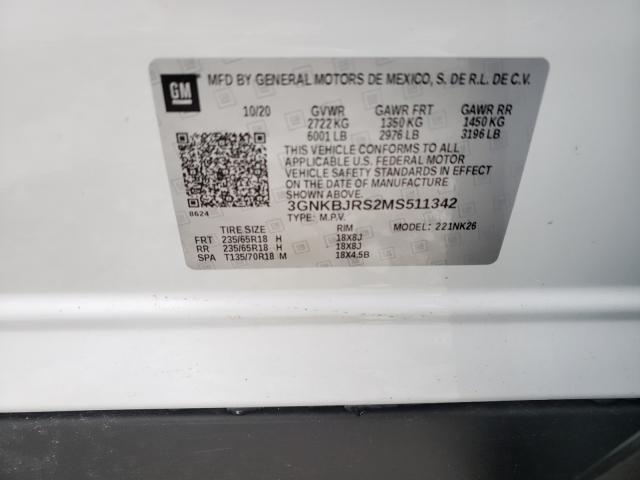 2021 CHEVROLET BLAZER 3LT 3GNKBJRS2MS511342