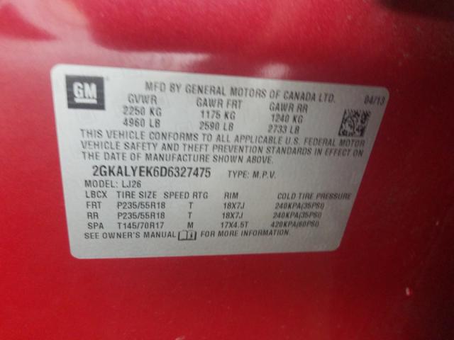 2013 GMC TERRAIN DE 2GKALYEK6D6327475