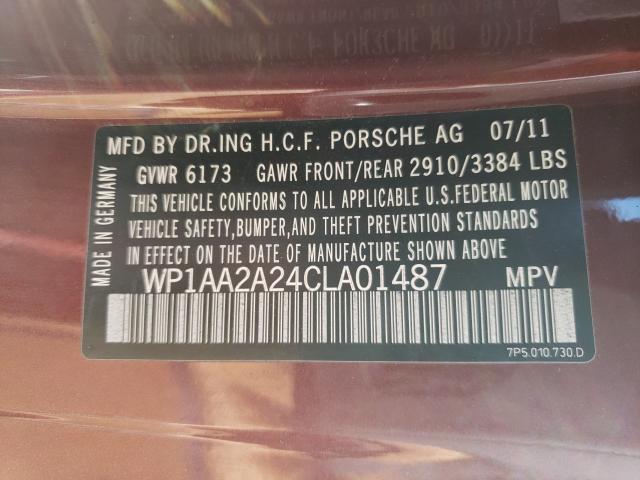 2012 PORSCHE CAYENNE WP1AA2A24CLA01487