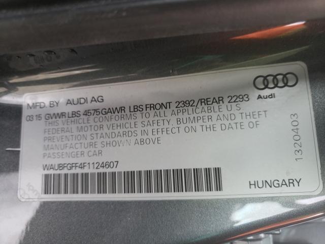 2015 AUDI A3 QUATTRO WAUBFGFF4F1124607