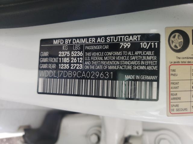 2012 MERCEDES-BENZ CLS 550 WDDLJ7DB9CA029631