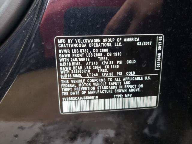 2018 VOLKSWAGEN ATLAS 1V2BR2CA9JC500610