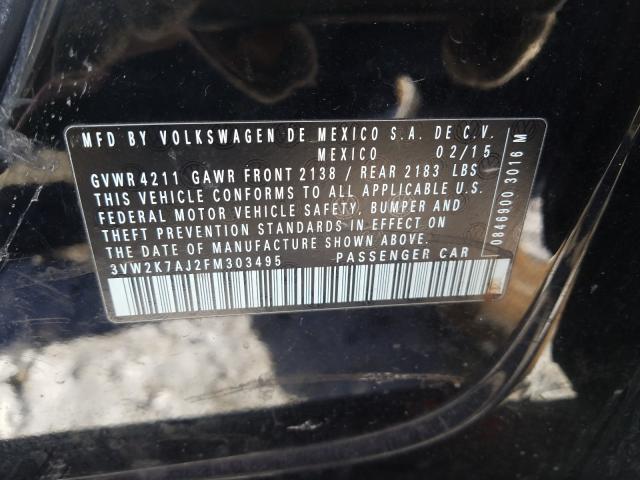 2015 VOLKSWAGEN JETTA BASE 3VW2K7AJ2FM303495