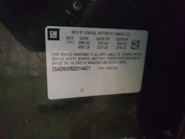 2012 BUICK REGAL 2G4GR5ER0C9144971