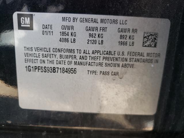 2011 CHEVROLET CRUZE LT 1G1PF5S93B7184956