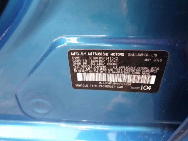 2017 MITSUBISHI MIRAGE G4 ML32F4FJ9HHF07254