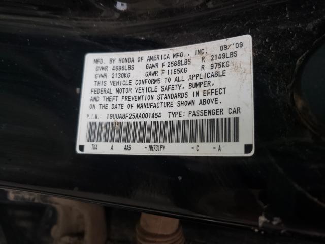 2010 ACURA TL 19UUA8F25AA001454