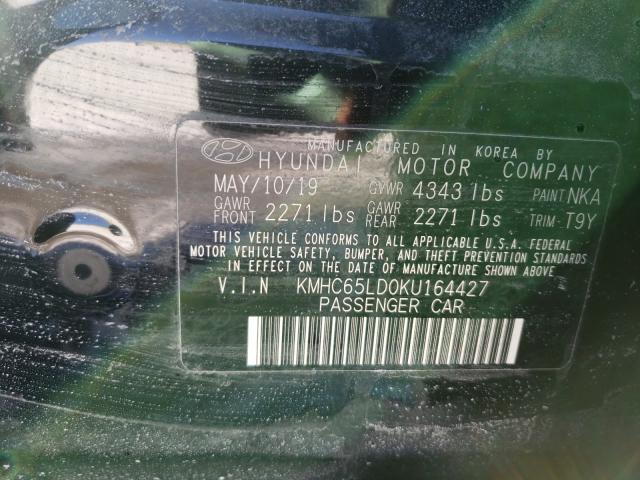 2019 HYUNDAI IONIQ KMHC65LD0KU164427