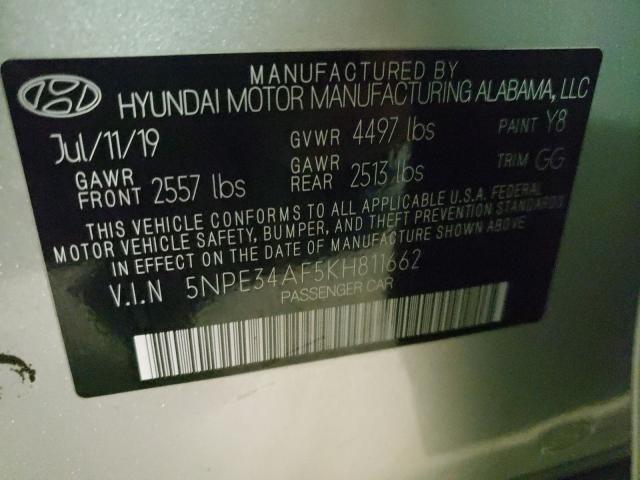 2019 HYUNDAI SONATA LIM 5NPE34AF5KH811662