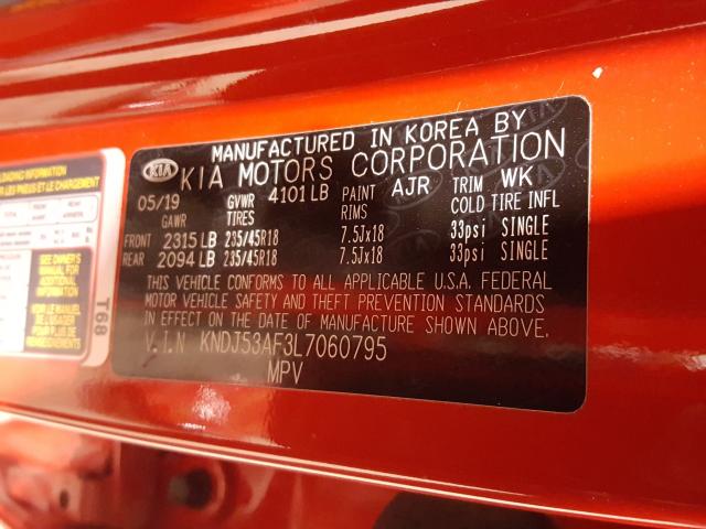 2020 KIA SOUL GT-LI KNDJ53AF3L7060795