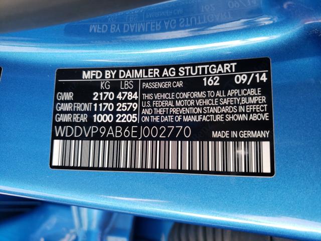 2014 MERCEDES-BENZ B ELECTRIC WDDVP9AB6EJ002770