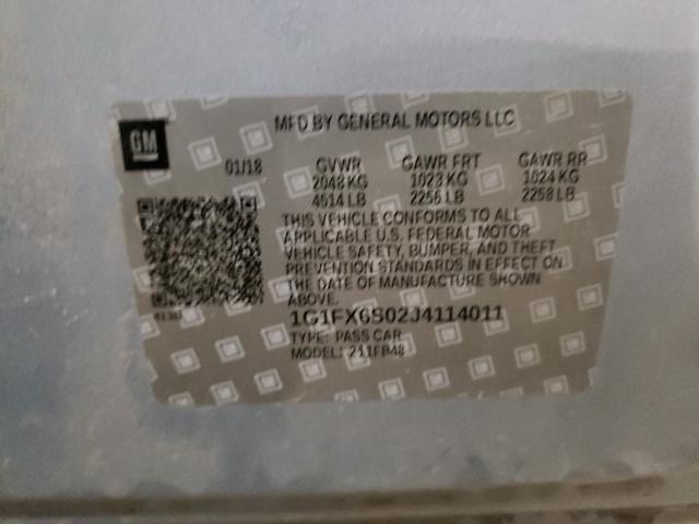 2018 CHEVROLET BOLT EV PR 1G1FX6S02J4114011
