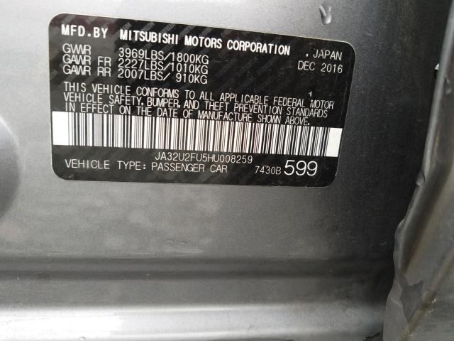 2017 MITSUBISHI LANCER ES JA32U2FU5HU008259