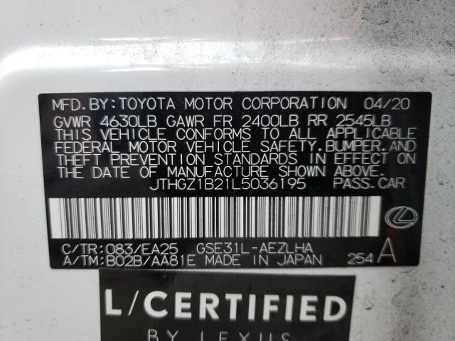 2020 LEXUS IS 350 F-S JTHGZ1B21L5036195